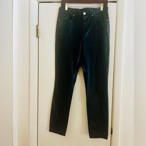 Blank NYC The Bond Moto Black Vegan skinny Leather Mid Rise Bikercore Pants 30